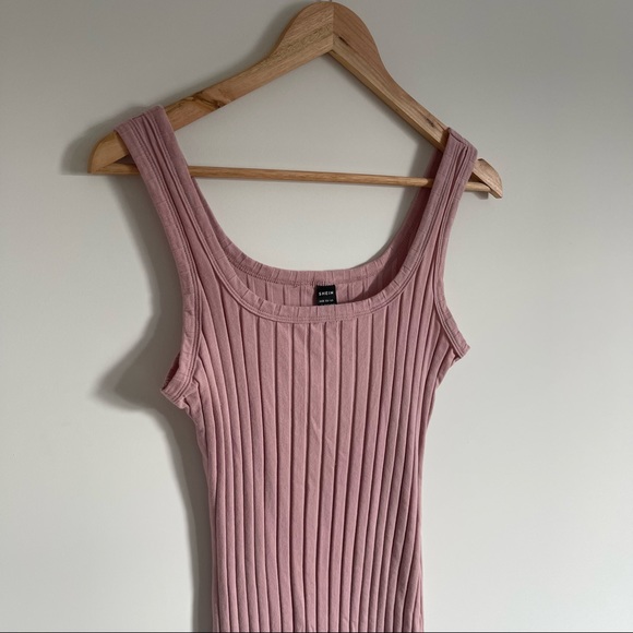Pink Bodycon Ribbed Dress - Picture 3 of 3